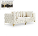 Tremblay 79" Velvet Upholstered 2pc. Modular Loveseat - Image 4