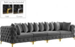 Tremblay 139" Velvet Upholstered 4pc. Modular Sofa - Image 2