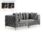 Tremblay 79" Velvet Upholstered 2pc. Modular Loveseat - Image 2