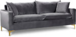Naomi 81.5" Velvet Upholstered Sofa - Image 2