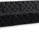 Tuft 128" Velvet Upholstered 4pc. Modular Sofa