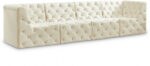 Tuft 128" Velvet Upholstered 4pc. Modular Sofa - Image 4