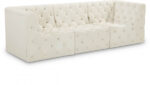 Tuft 99" Velvet Upholstered 3pc. Modular Sofa - Image 4