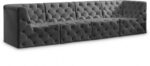 Tuft 128" Velvet Upholstered 4pc. Modular Sofa - Image 2