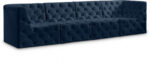Tuft 128" Velvet Upholstered 4pc. Modular Sofa - Image 3
