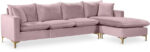 Naomi 110" Velvet Upholstered Reversible Sectional - Image 5
