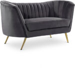 Margo 65" Velvet Upholstered Loveseat - Image 2