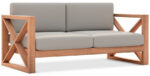 Anguilla 65" Water Resistant Fabric Upholsetered Outdoor Patio Loveseat - Image 2