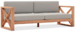 Anguilla 83" Water Resistant Fabric Upholsetered Outdoor Patio Sofa - Image 2