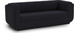 Kimora 86.5" Linen Textured Fabric Upholstered Sofa