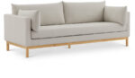 Langham 89.5" Linen Textured Fabric Upholstered Sofa - Image 2