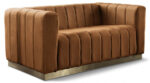 Marlon 62.5" Velvet Upholstered Loveseat - Image 8