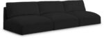 Ease 114" Fabric Upholstered 3pc. Armless Modular Sofa