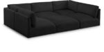 Ease 114" Fabric Upholstered 6pc. Modular Sectional