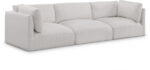 Ease 114" Fabric Upholstered 3pc. Modular Sofa - Image 2