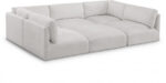 Ease 114" Fabric Upholstered 6pc. Modular Sectional - Image 2