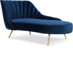 Margo Velvet Upholstered Chaise Lounge - Image 3