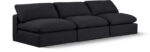 Comfy 117" Linen Textured Fabric Upholstered 3pc. Armless Modular Sofa