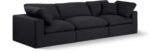 Comfy 119" Linen Textured Fabric Upholstered 3pc. Modular Sofa