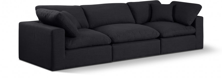 24037.jpg Comfy 119" Linen Textured Fabric Upholstered 3pc. Modular Sofa - Image 1