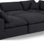 Comfy 119" Linen Textured Fabric Upholstered 6pc. Modular Sectional