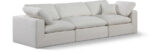 Comfy 119" Linen Textured Fabric Upholstered 3pc. Modular Sofa - Image 5