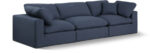 Comfy 119" Linen Textured Fabric Upholstered 3pc. Modular Sofa - Image 3