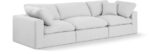 Comfy 119" Linen Textured Fabric Upholstered 3pc. Modular Sofa - Image 6