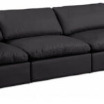 Comfy 158" Vegan Leather Upholstered 4pc. Modular Sofa