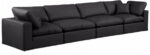 Comfy 158" Vegan Leather Upholstered 4pc. Modular Sofa