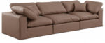 Comfy 119" Vegan Leather Upholstered 3pc. Modular Sofa - Image 4