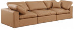 Comfy 119" Vegan Leather Upholstered 3pc. Modular Sofa - Image 2