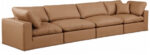 Comfy 158" Vegan Leather Upholstered 4pc. Modular Sofa - Image 2