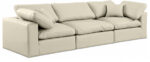 Comfy 119" Vegan Leather Upholstered 3pc. Modular Sofa - Image 3