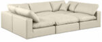 Comfy 119" Vegan Leather Upholstered 6pc. Modular Sectional - Image 3