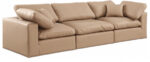 Comfy 119" Vegan Leather Upholstered 3pc. Modular Sofa - Image 5