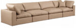 Comfy 158" Vegan Leather Upholstered 4pc. Modular Sofa - Image 5