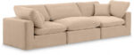 Comfy 119" Velvet Upholstered 3pc. Modular Sofa - Image 4
