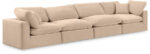 Comfy 158" Velvet Upholstered 4pc. Modular Sofa - Image 4