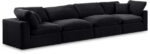 Comfy 158" Velvet Upholstered 4pc. Modular Sofa