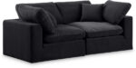 Comfy 80" Velvet Upholstered 2pc. Modular Loveseat