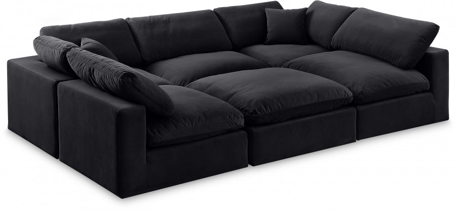 24280.jpg Comfy 119" Velvet Upholstered 6pc. Modular Sectional - Image 1