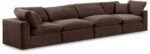 Comfy 158" Velvet Upholstered 4pc. Modular Sofa - Image 6