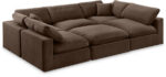 Comfy 119" Velvet Upholstered 6pc. Modular Sectional - Image 6