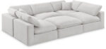 Comfy 119" Velvet Upholstered 6pc. Modular Sectional - Image 5