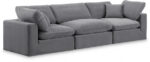 Comfy 119" Velvet Upholstered 3pc. Modular Sofa - Image 2