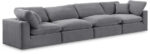 Comfy 158" Velvet Upholstered 4pc. Modular Sofa - Image 2