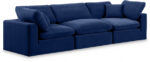 Comfy 119" Velvet Upholstered 3pc. Modular Sofa - Image 3