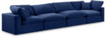 Comfy 158" Velvet Upholstered 4pc. Modular Sofa - Image 3