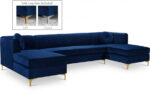 Graham 132" Velvet Upholstered 3pc. Sectional - Image 2